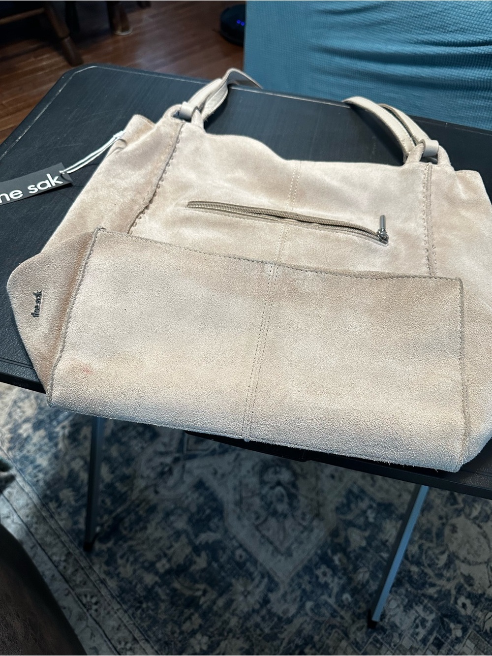 Sak Sand Suede Los Feliz Tall Tote - Picture 3 of 10